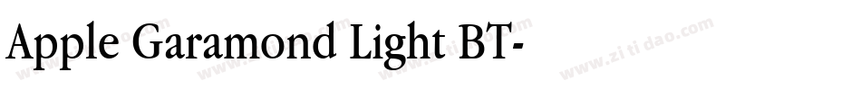 Apple Garamond Light BT字体转换